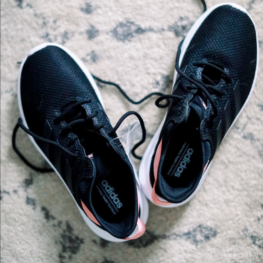 Black and Pink Adidas Sneakers